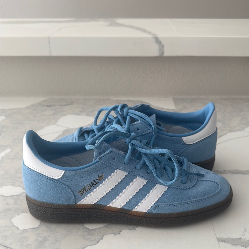 Adidas Spezial Light Blue and White Sneakers